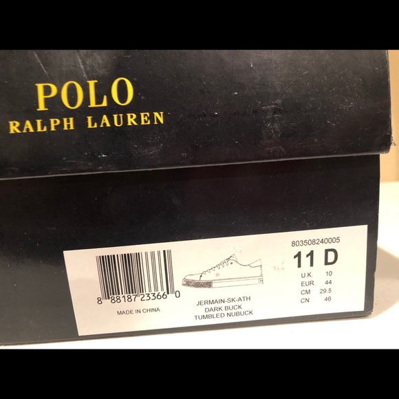NWOT IN BOX Ralph Lauren Jermain Dark Buck Leather - Picture 10 of 10